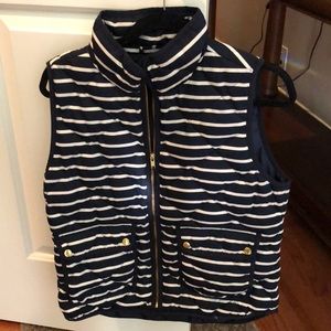 J.Crew navy striped vest M